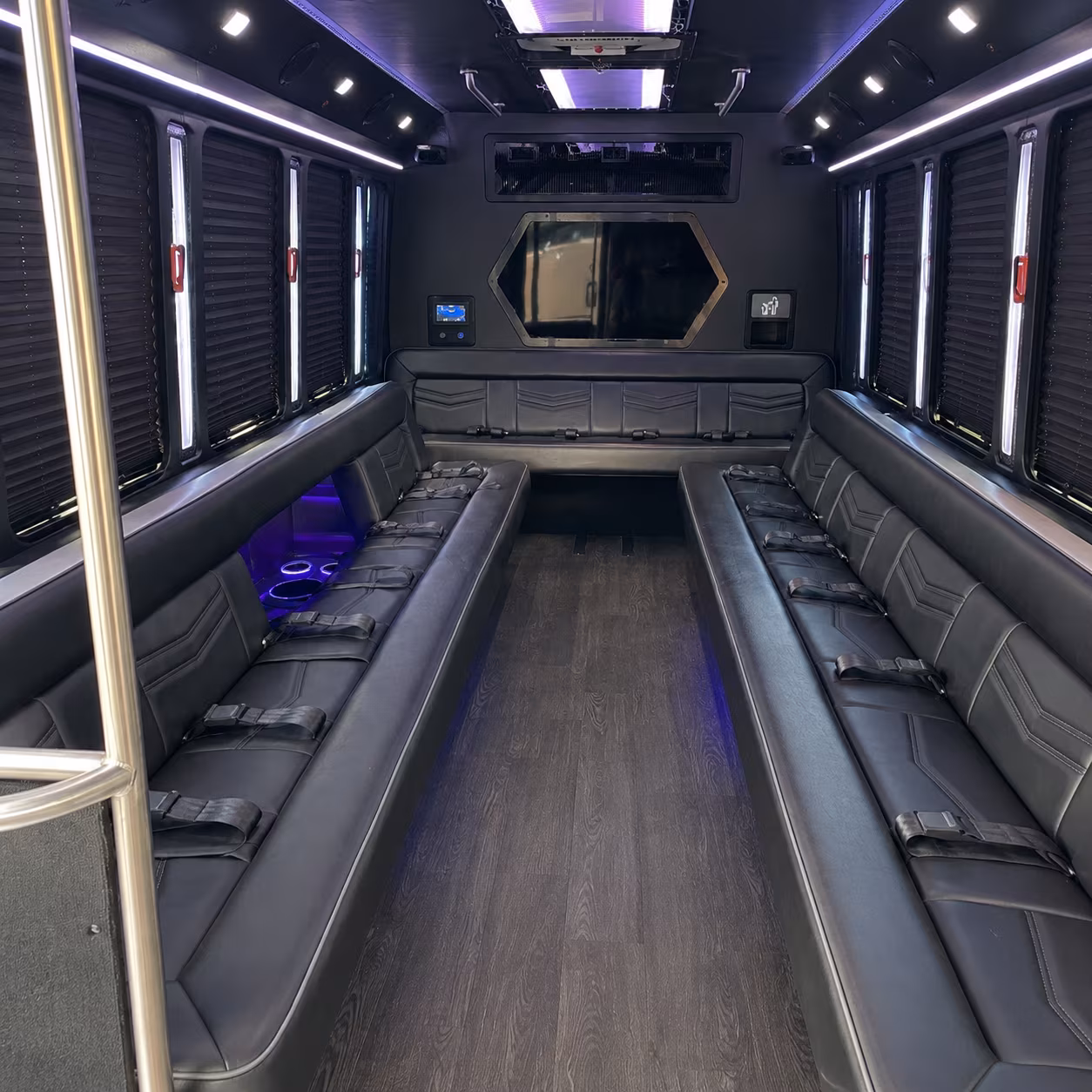 euless 18 passenger party bus interior