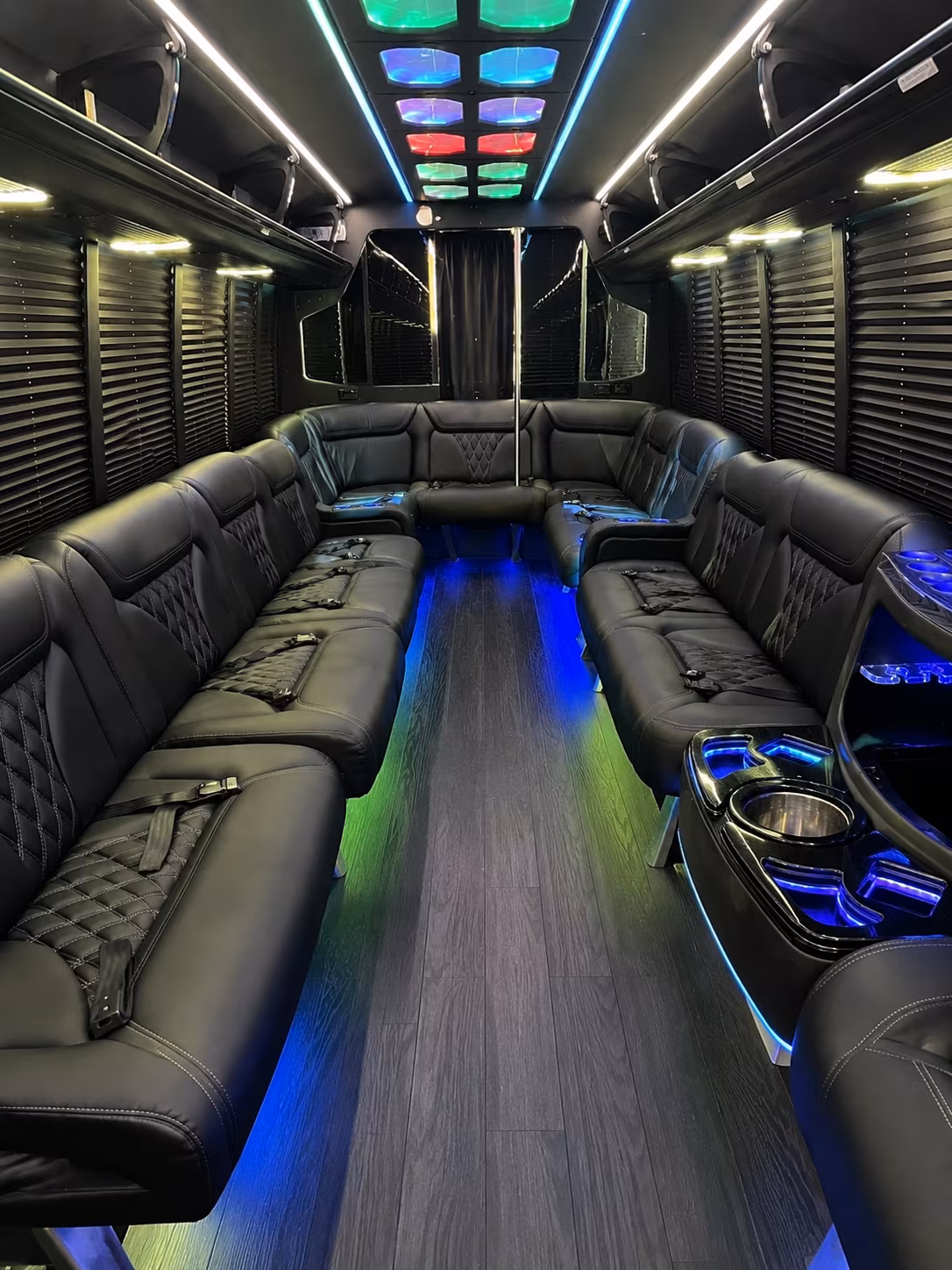 euless 20 passenger party bus interior