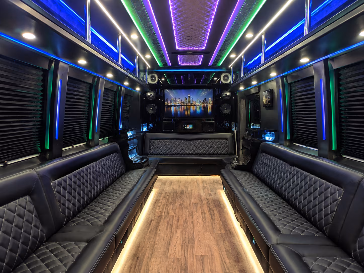 euless 25 passenger party bus interior