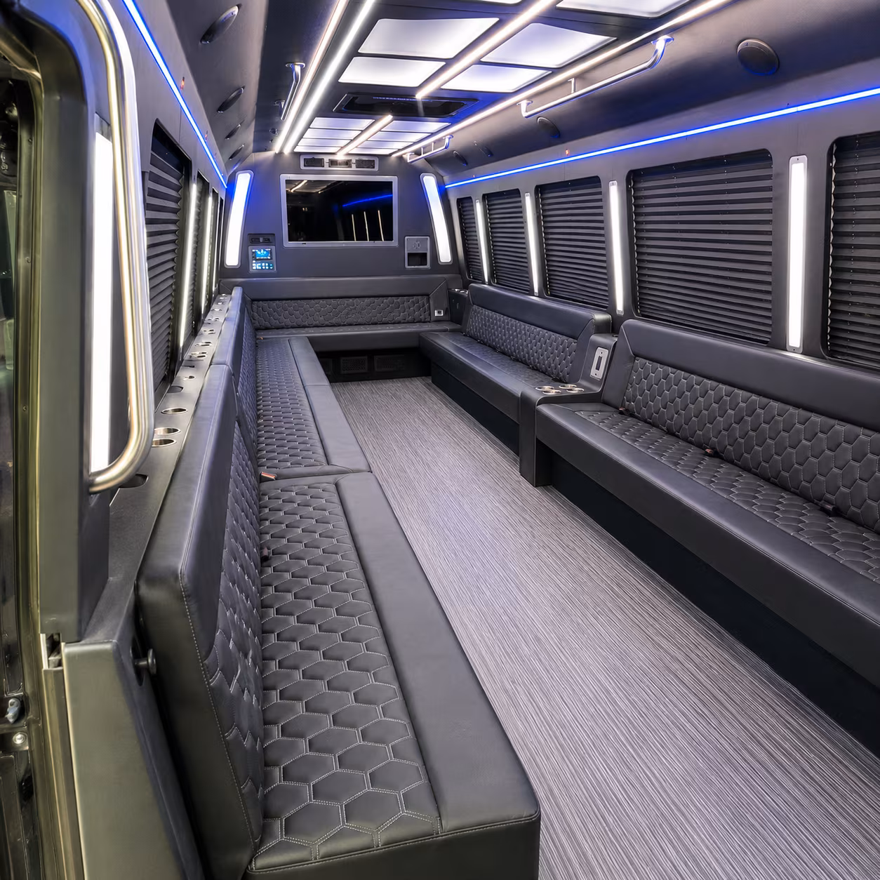 euless 40 passenger party bus interior