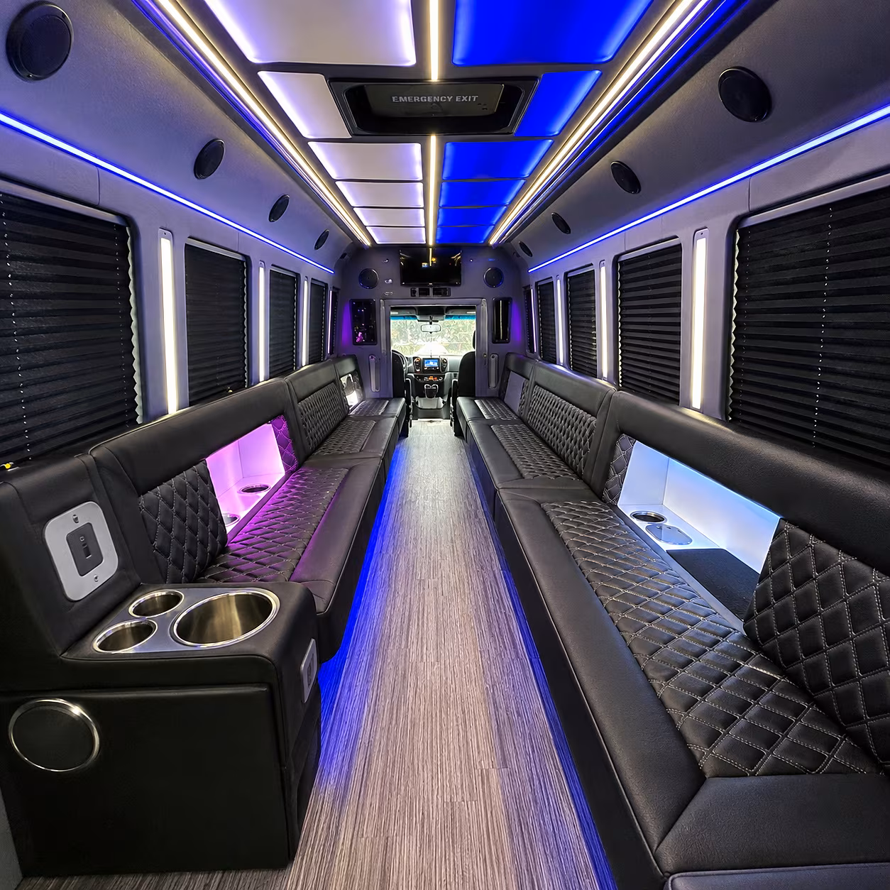 euless party bus rental interior