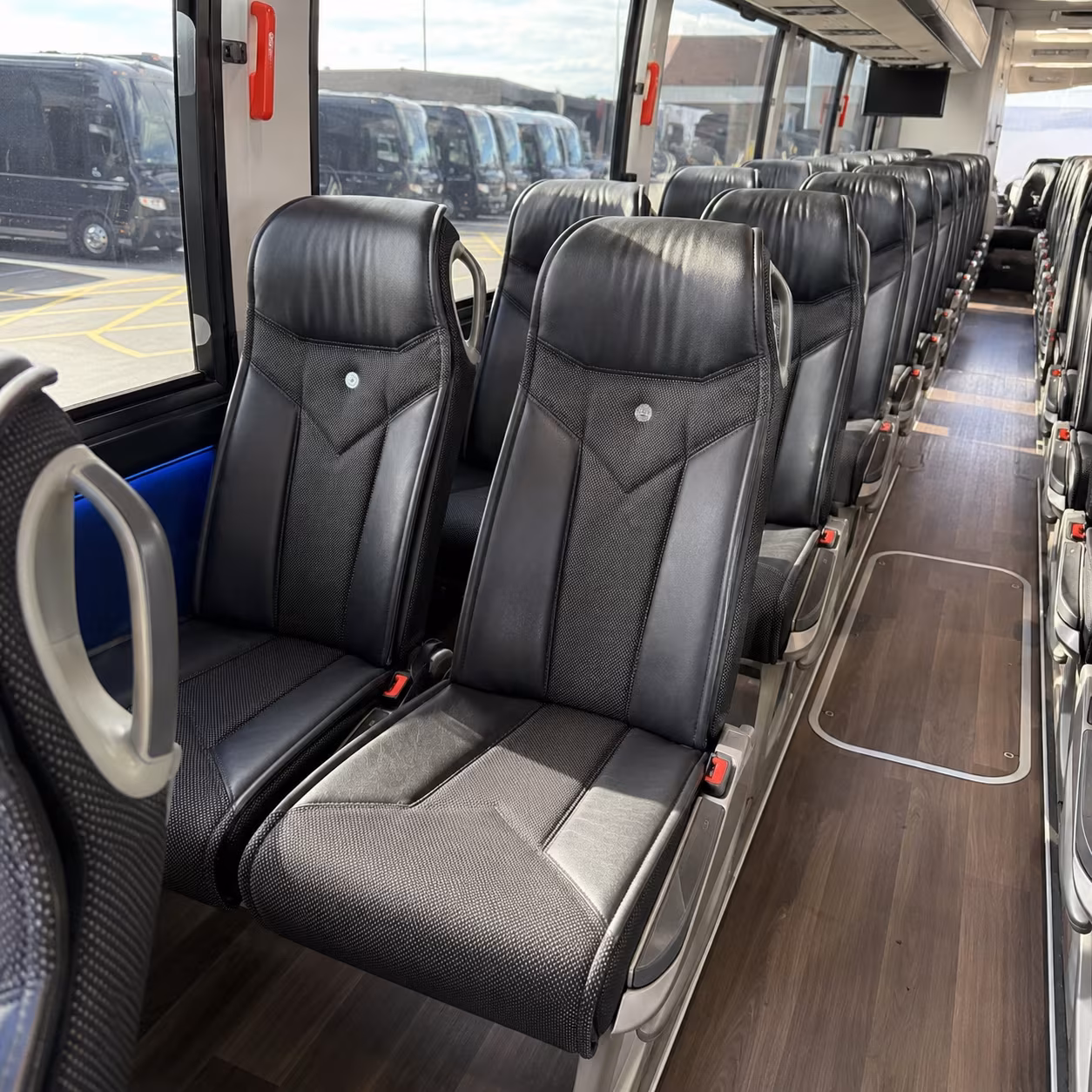 irving charter bus rental inside