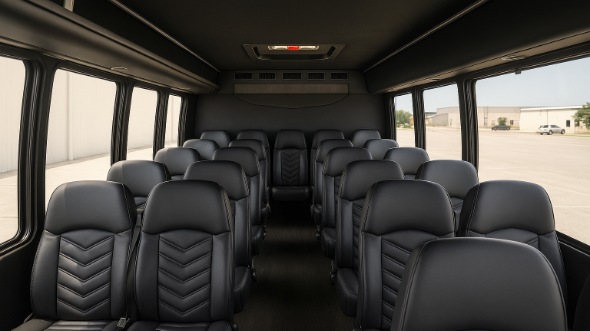 Interior of Charter Bus Company Euless's 20 Passenger Mini bus in Euless