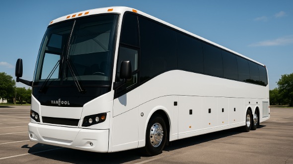 Exterior of Charter Bus Company Euless's 54 Passenger Charter Bus in Euless
