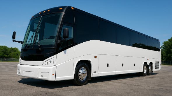 Exterior of Charter Bus Company Euless's 56 Passenger Charter Bus in Euless