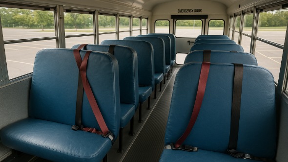 Interior of Charter Bus Company Euless's School Bus in Euless